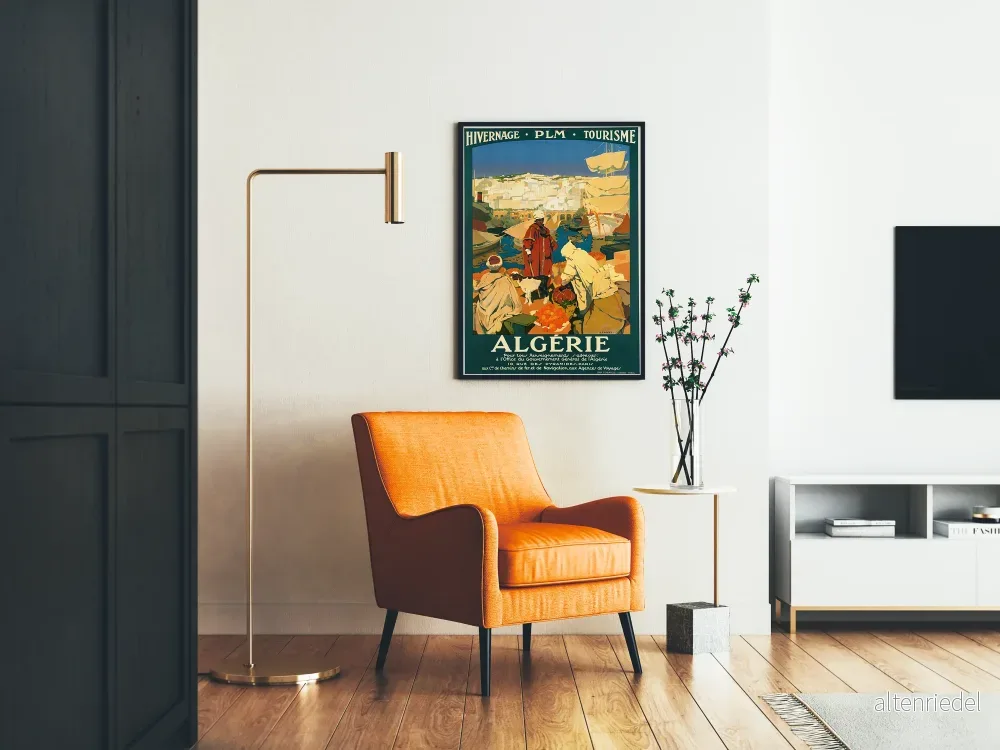 Vintageaffisch Algeriet - Turist- och vinterposter PLM - Bild 2