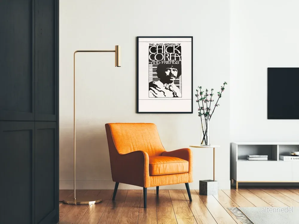 Jazz Chick Corea och vänner svartvitt poster - Bild 2