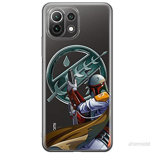 ERT GROUP mobiltelefonfodral för Xiaomi 11 LITE 4G/5G originalt och officiellt licensierat Star Wars mönster Boba Fett 002, gedeeltelijk transparant 5903932704679