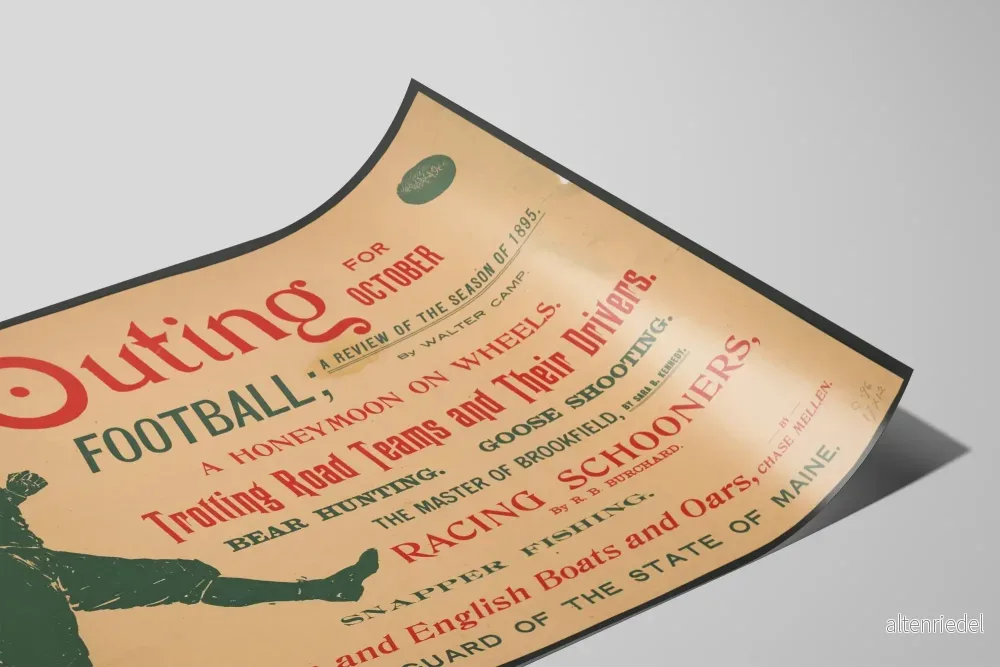 Vintageposter för fotboll och fritidsaktiviteter från oktober 1895 - Bild 2