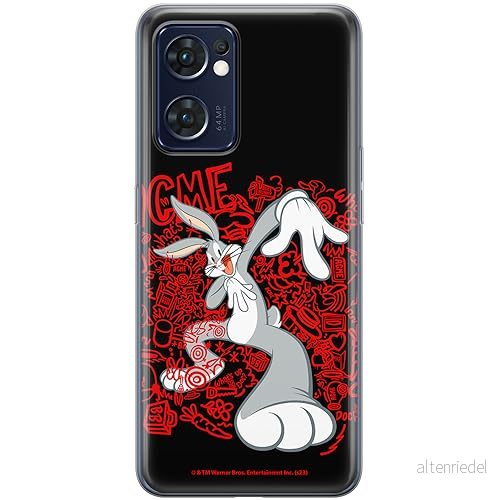 ERT GROUP mobiltelefonfodral för Oppo RENO 7 5G originalt och officiellt licensierat Looney Tunes mönster Bugs 018 optimalt anpassad till formen på mobiltelefonen, fodral tillverkad av TPU plast 5905795082192