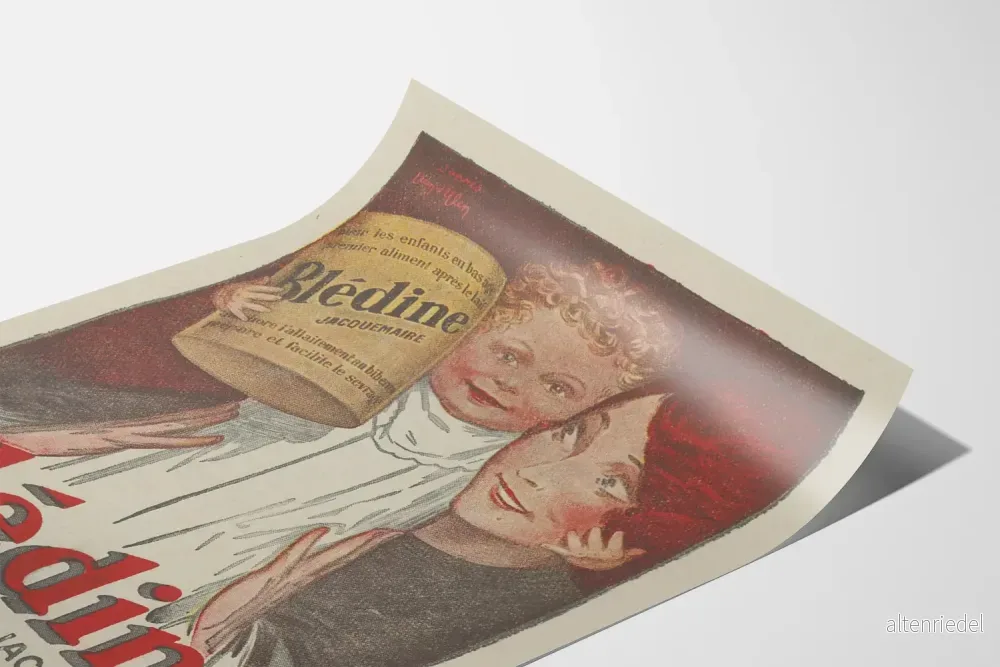 Vintageposter Blédine Jacquemaire barnväggdekoration - Bild 3