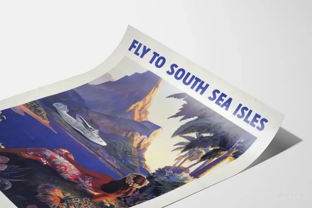 Vintage reseposter av Sydstillareser för Pan American - Bild 3