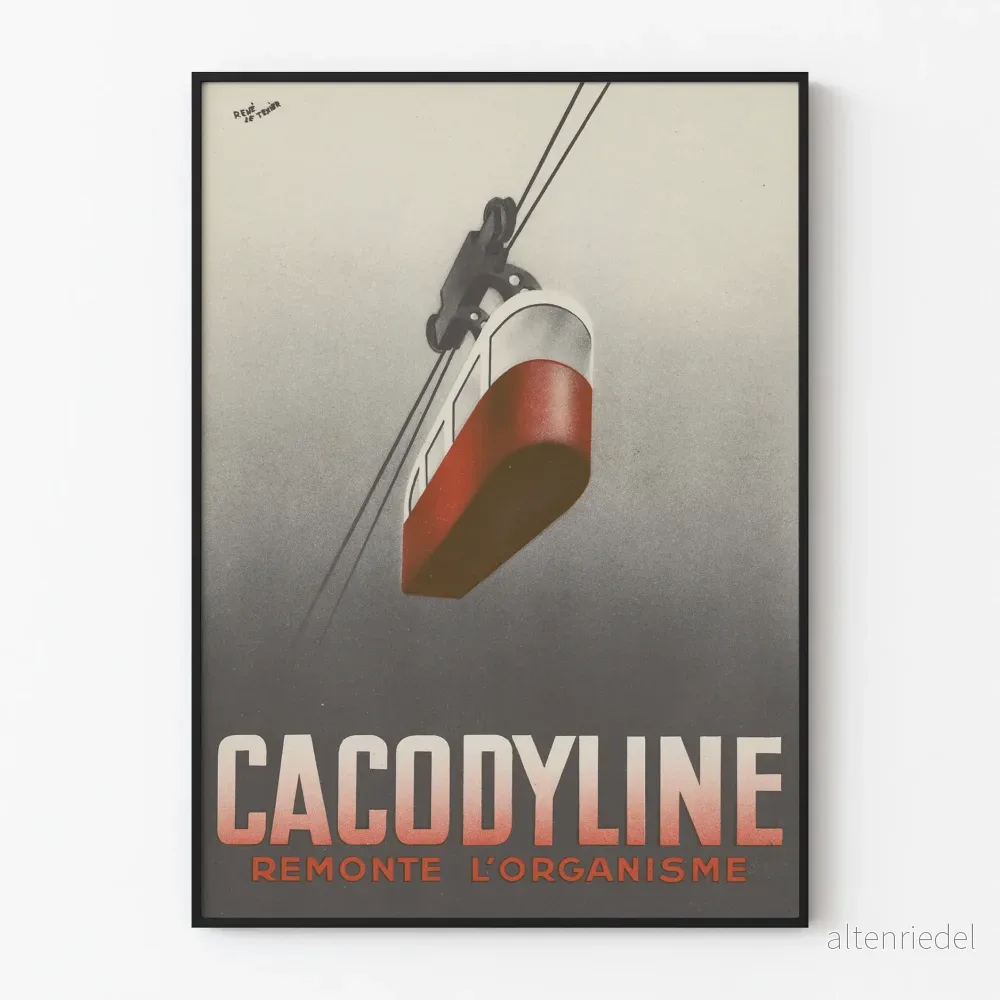 Vintageposter Cacodyline Stärker kroppen - Retro väggdekoration