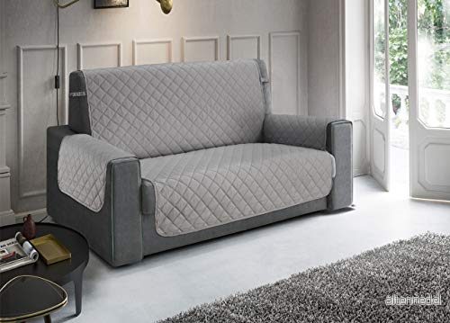 BiancheriaWeb Fläcksäker soffskydd Halkfri, Quiltad Vattentät Pitonate Imperial 2 sits Grå 8016111345802