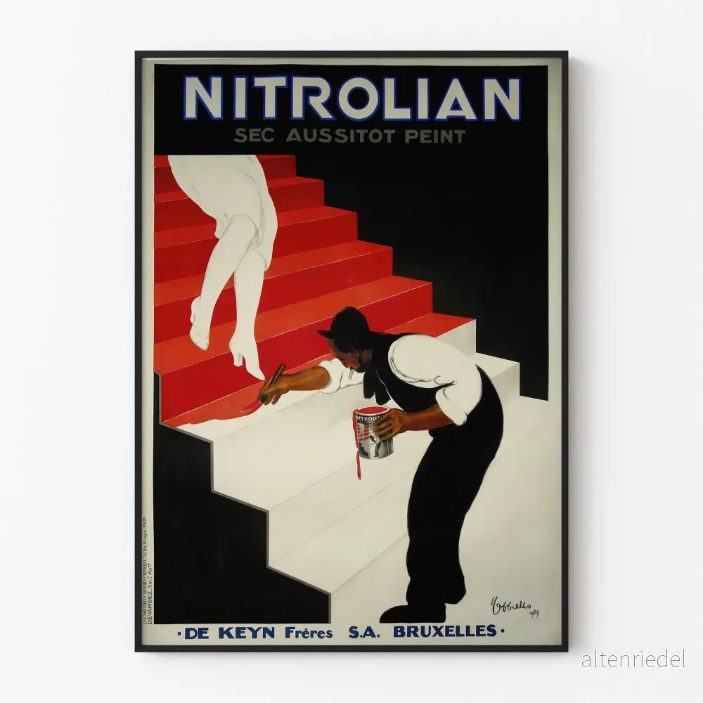 Vintageaffisch Nitroliam - Annonsaffisch för konstnärlig konststil