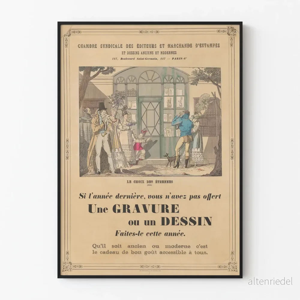 Vintageposter för Chambre Syndicale des Éditeurs et Marchands d'Estampes Paris