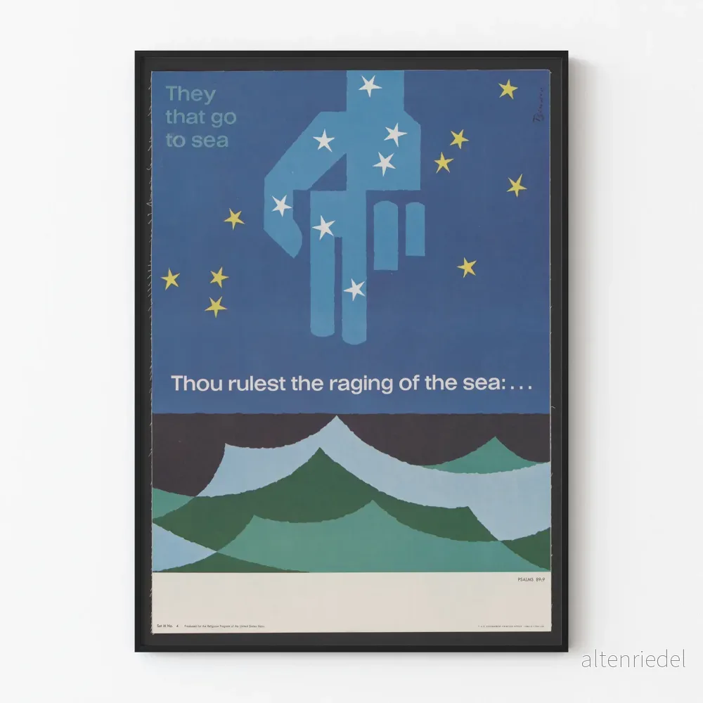 Marin Poster - Du härskar över havets raseri