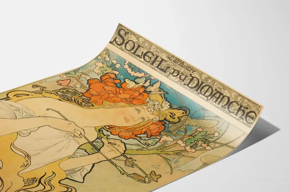 Dekorativ poster Art Nouveau Solen på Söndagen - Bild 3