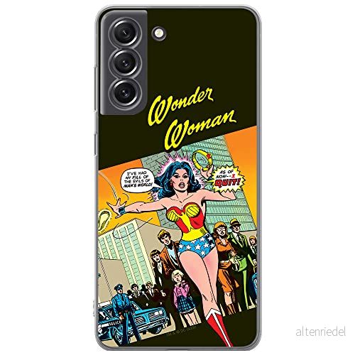 ERT GROUP mobiltelefonfodral för Samsung S21 FE originalt och officiellt licensierat DC mönster Wonder Woman 016 optimalt anpassad till formen på mobiltelefonen, fodral tillverkad av TPU plast 5904805508431
