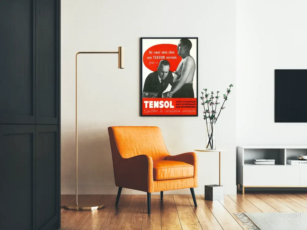 Vintage affisch Tensol för väggdekoration av hjärt- och kärlhälsa - Bild 2