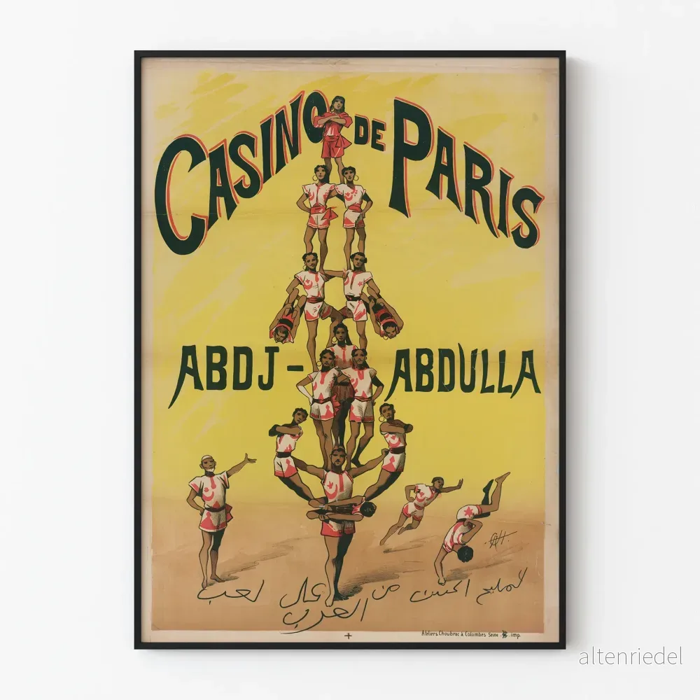 Vintageposter Casino de Paris Abdj Abdulla