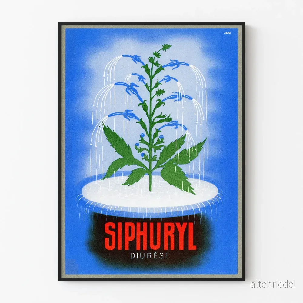 Vintage dekorativ poster Siphuryl Diurèse