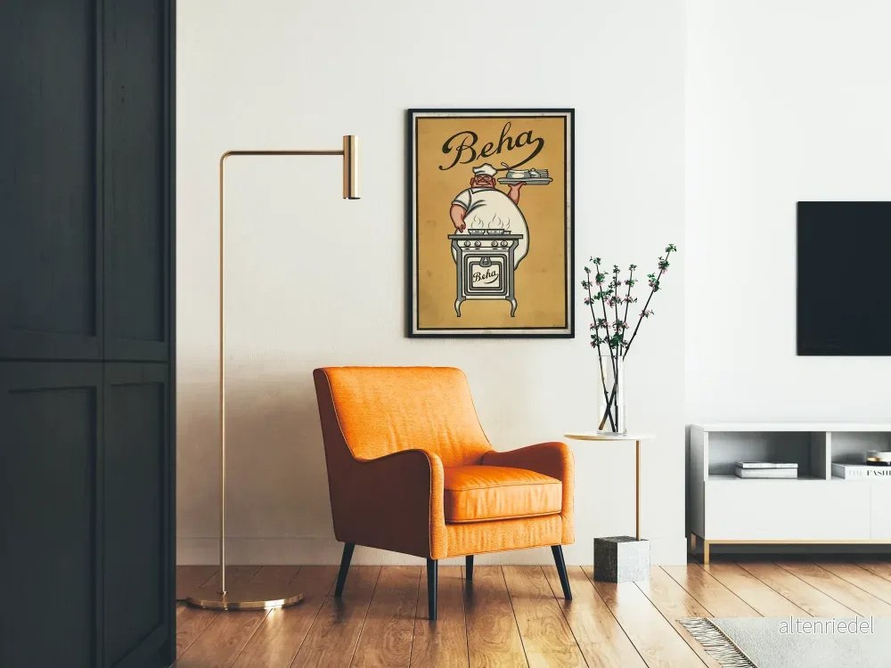 Vintageposter Beha dekorativ med kock och spis - Bild 2