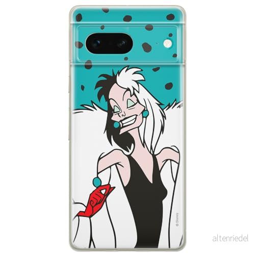 ERT GROUP mobiltelefonfodral för Google PIXEL 7 originalt och officiellt licensierat Disney mönster Cruella 004 optimalt anpassad till formen på mobiltelefonen, fodral tillverkad av TPU plast 5905795156404