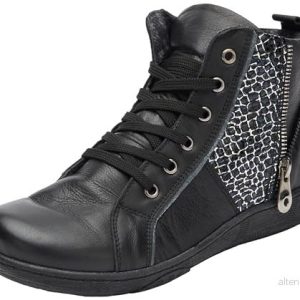 Andrea Conti Damsneakers med snörning, svart silver, 39 EU 4065139723745 Andrea Conti Damsneakers med snörning, svart silver, 39 EU 4065139723745