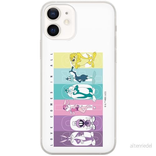ERT GROUP mobiltelefonfodral för Iphone 12 Mini originalt och officiellt licensierat Looney Tunes mönster 015 optimalt anpassad till formen på mobiltelefonen, fodral tillverkad av TPU plast 5905511996598