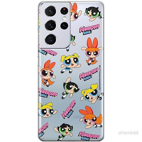 ERT GROUP mobiltelefonfodral för Samsung S21 ULTRA originalt och officiellt licensierat The Powerpuff Girls mönster 028, gedeeltelijk transparant 5905511972523