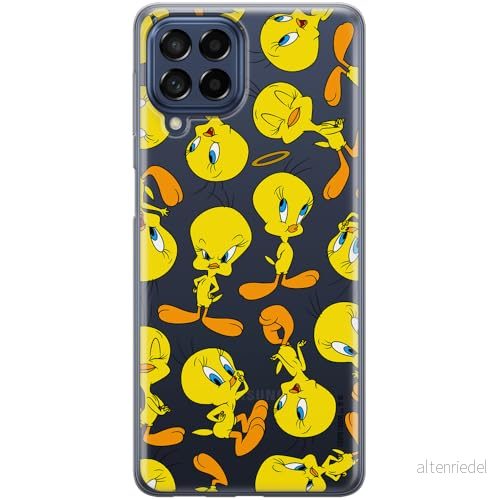 ERT GROUP mobiltelefonfodral för Samsung M53 5G originalt och officiellt licensierat Looney Tunes mönster Tweety 010 optimalt anpassad till formen på mobiltelefonen, gedeeltelijk transparant 5905511631437