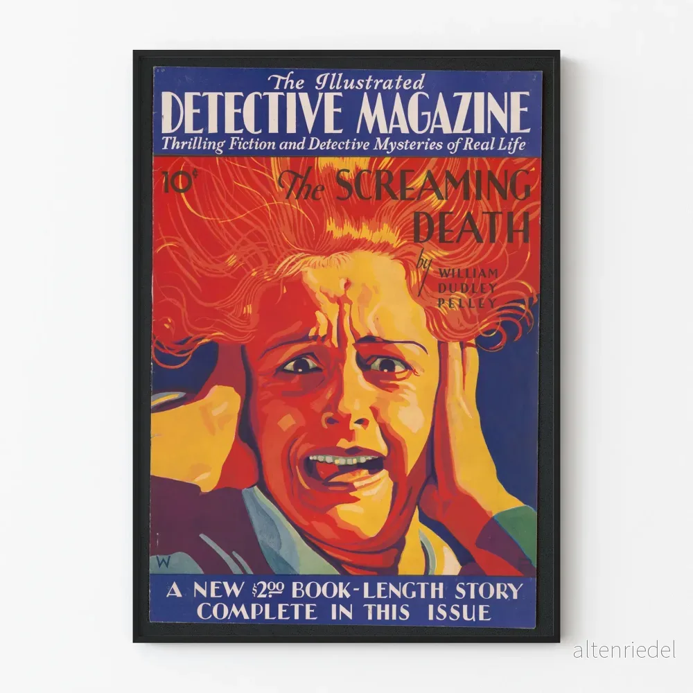 Vintageposter för Magazin Detektiv The Screaming Death Vintageposter för Magazin Detektiv The Screaming Death