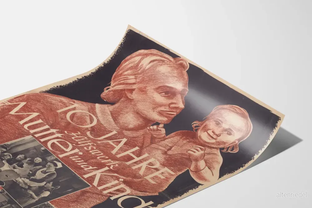 Vintageposter för 10 års stöd till Mor och Barn - Bild 3