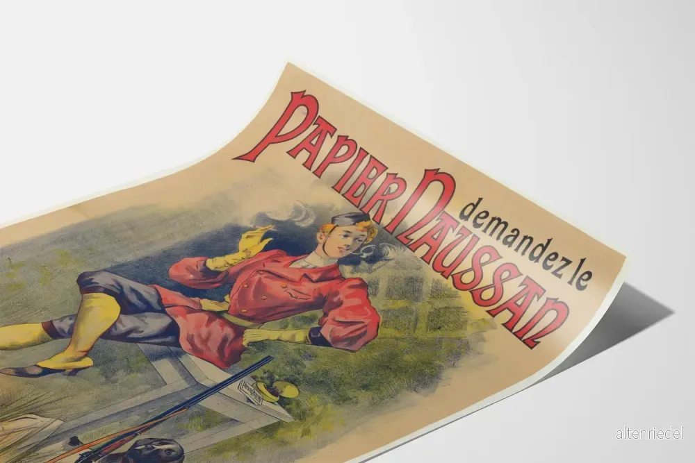 Vintageposter Papier Naussan väggdekoration tobaksaffär - Bild 3