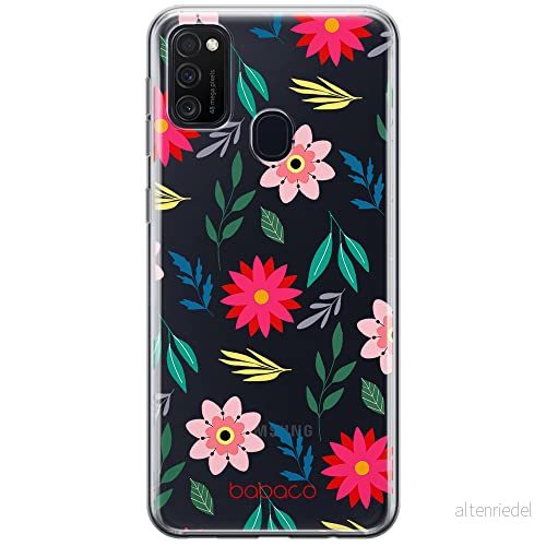 ERT GROUP mobiltelefonfodral för Samsung M21 originalt och officiellt licensierat Babaco mönster Flowers 010 optimalt anpassad till formen på mobiltelefonen, gedeeltelijk transparant 5903932587913
