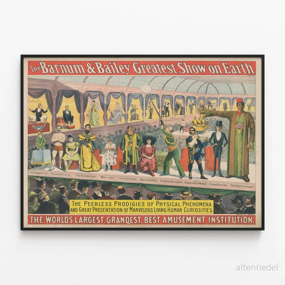 Vintageposter Barnum & Bailey Greatest Show on Earth Vintageposter Barnum & Bailey Greatest Show on Earth