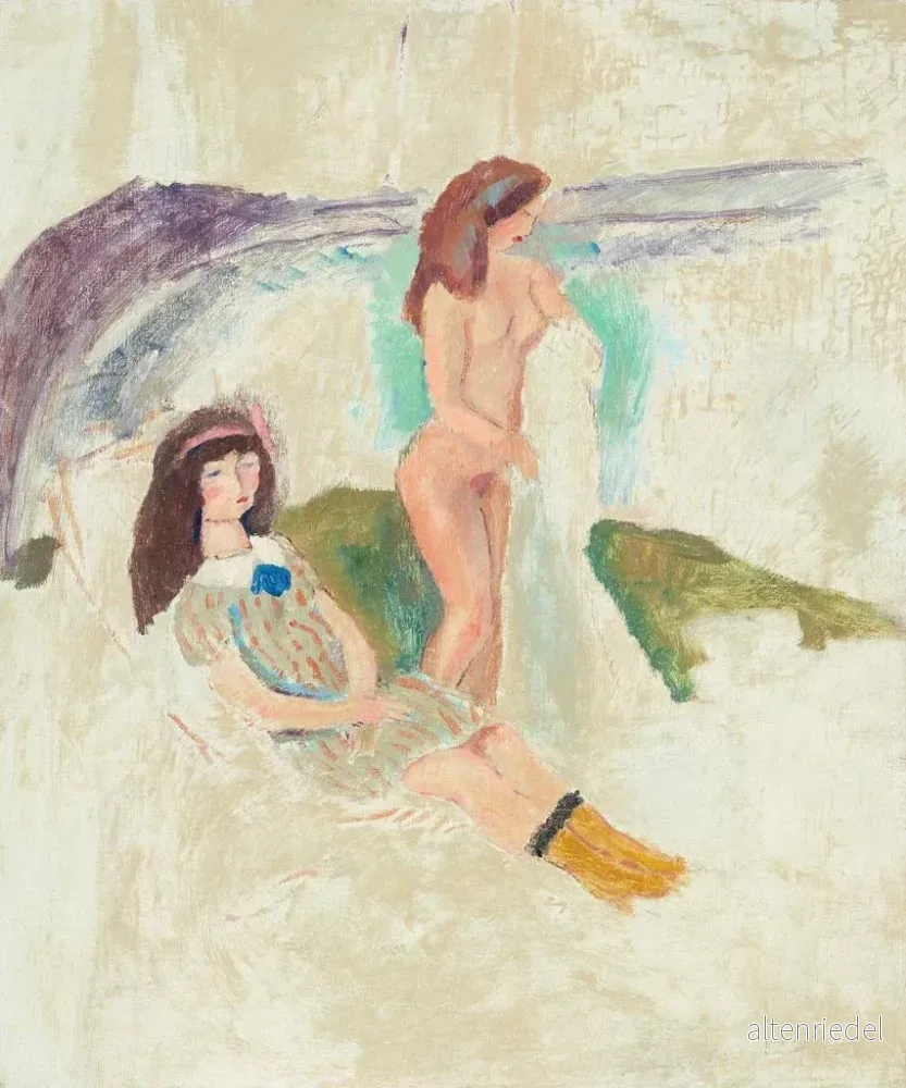 Målning unga flickor i Ostende - Jules Pascin | Konsttryck - Bild 2