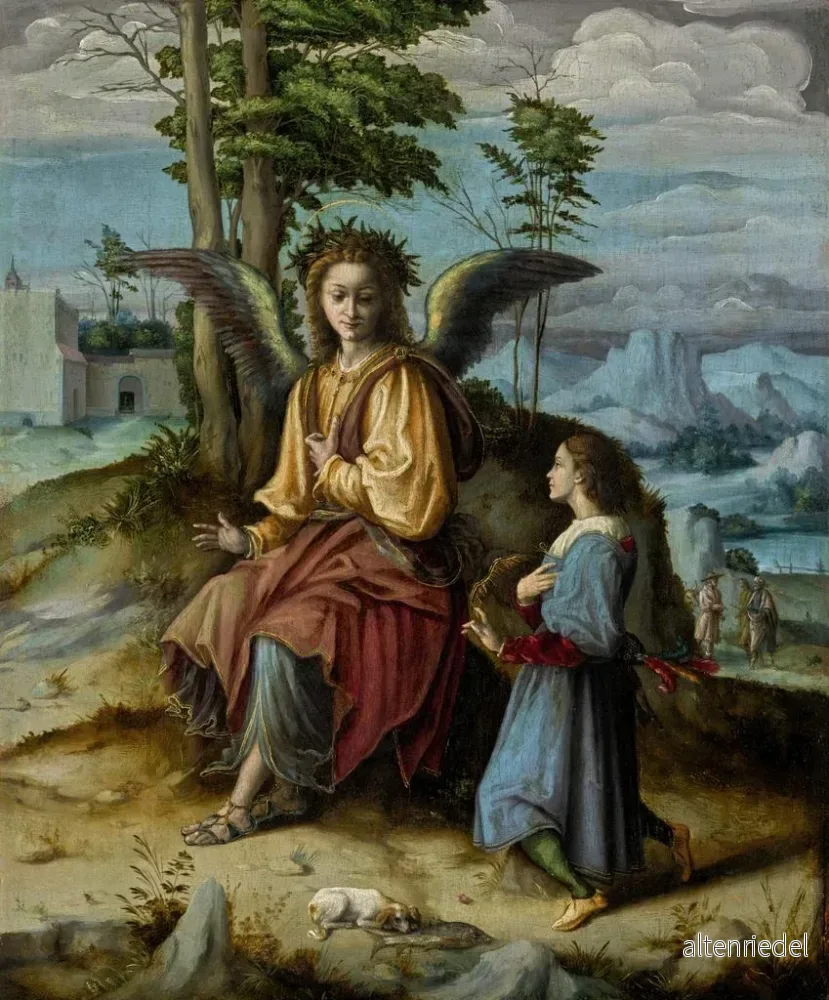Målning Tobias och ängeln - Bacchiacca - Bild 2