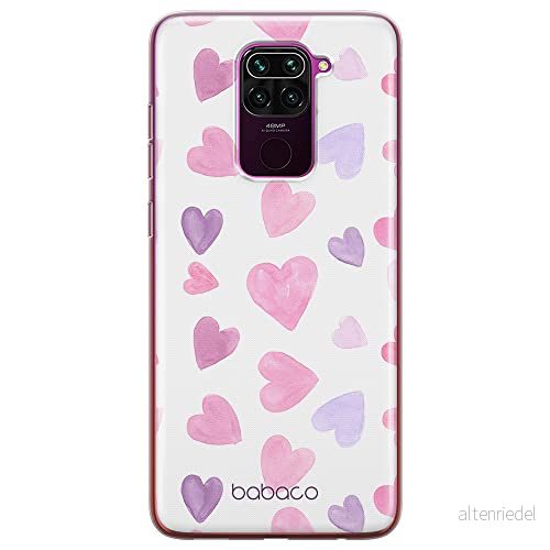 ERT GROUP mobiltelefonfodral för Xiaomi REDMI NOTE 9 originalt och officiellt licensierat Babaco mönster Hearts 005 optimalt anpassad till formen på mobiltelefonen, gedeeltelijk transparant 5904805042645