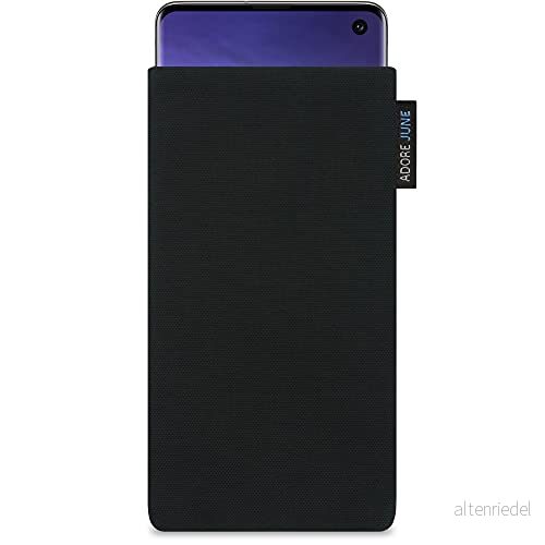 Adore June Klassisk svart väska kompatibel med Samsung Galaxy S10 mobiltelefonväska tillverkad av slitstarkt Cordura tyg skärmrengöringseffekt, i Europa 4260477566232