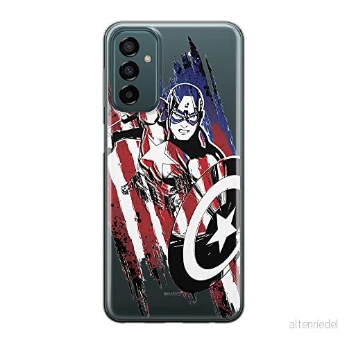 ERT GROUP mobiltelefonfodral för Samsung M13 4G/M23 5G/F23 originalt och officiellt licensierat Marvel mönster Captain America 016 anpassad till formen på mobiltelefonen, gedeeltelijk transparant 5905511378196