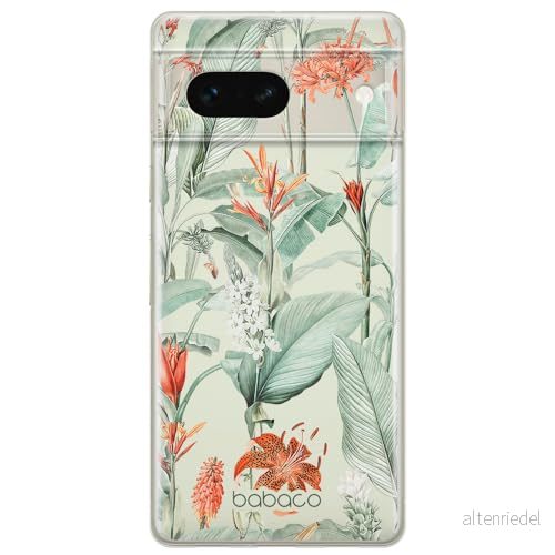 ERT GROUP mobiltelefonfodral för Google PIXEL 7 originalt och officiellt licensierat Babaco mönster Flowers 048 optimalt anpassad till formen på mobiltelefonen, gedeeltelijk transparant 5905795150518