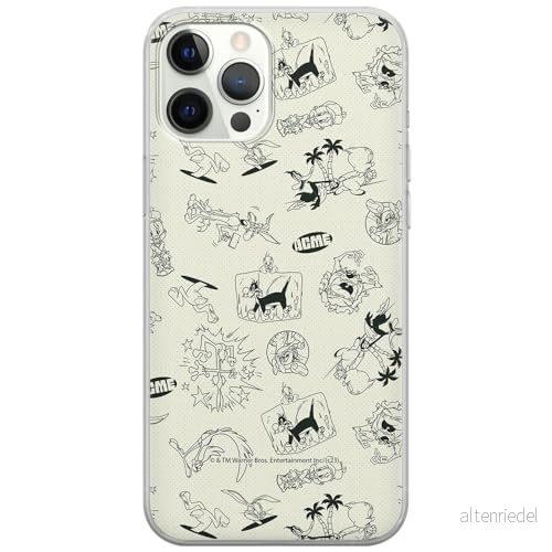 ERT GROUP mobiltelefonfodral för Iphone 12/12 PRO originalt och officiellt licensierat Looney Tunes mönster 026 anpassad till formen på mobiltelefonen, fodral tillverkad av TPU plast 5905795131722