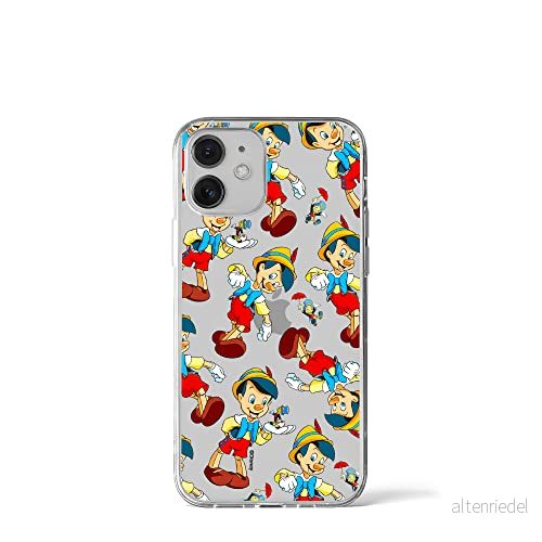 ERT GROUP mobiltelefonfodral för Iphone 12 Mini originalt och officiellt licensierat Disney mönster Pinocchio 002 optimalt anpassad till formen på mobiltelefonen, gedeeltelijk transparant 5905131813695