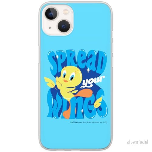 ERT GROUP mobiltelefonfodral för Iphone 13 MINI originalt och officiellt licensierat Looney Tunes mönster Tweety 014 optimalt anpassad till formen på mobiltelefonen, fodral tillverkad av TPU plast 5905795096038