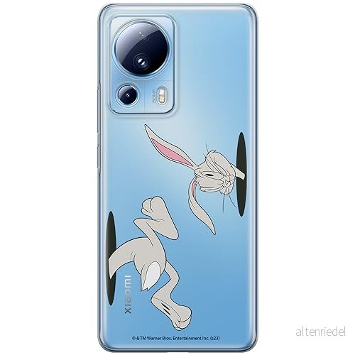 ERT GROUP mobiltelefonfodral för Xiaomi 13 LITE/CIVI 2 originalt och officiellt licensierat Looney Tunes mönster Bugs 016 optimalt anpassad till formen på mobiltelefonen, gedeeltelijk transparant 5905795079505