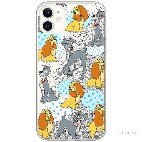 ERT GROUP mobiltelefonfodral för Apple Iphone 11 originalt och officiellt licensierat Disney mönster Lady and the Tramp 004 optimalt anpassad till formen på mobiltelefonen, med glitter overflow effekt 5905131772459