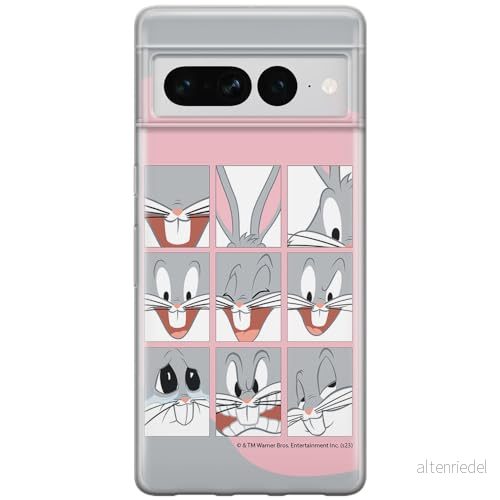ERT GROUP mobiltelefonfodral för Google PIXEL 7 PRO originalt och officiellt licensierat Looney Tunes mönster Bugs 015 optimalt anpassad till formen på mobiltelefonen, fodral tillverkad av TPU plast 5905795177959