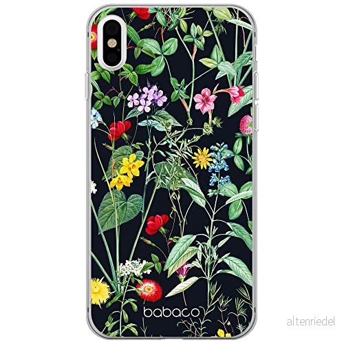 ERT GROUP mobiltelefonfodral för Iphone X/XS originalt och officiellt licensierat Babaco mönster Flowers 041 optimalt anpassad till formen på mobiltelefonen, fodral tillverkad av TPU plast 5905131311948