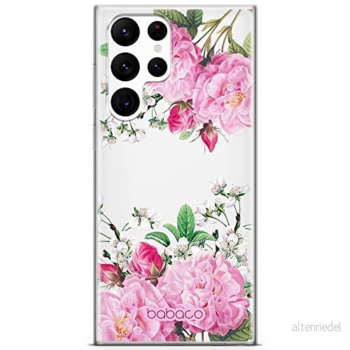 ERT GROUP mobiltelefonfodral för Samsung S22 ULTRA originalt och officiellt licensierat Babaco mönster Flowers 046 optimalt anpassad till formen på mobiltelefonen, gedeeltelijk transparant 5905131331939