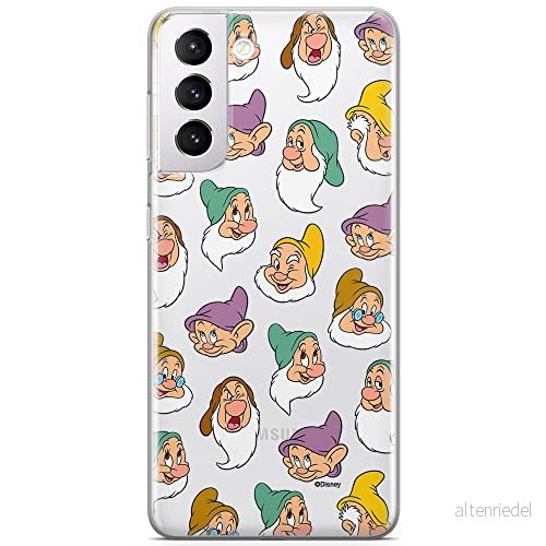 ERT GROUP mobiltelefonfodral för Samsung S21 originalt och officiellt licensierat Disney mönster Snow White and the Seven Dwarfs 015 anpassad till formen på mobiltelefonen, gedeeltelijk transparant 5905131776723