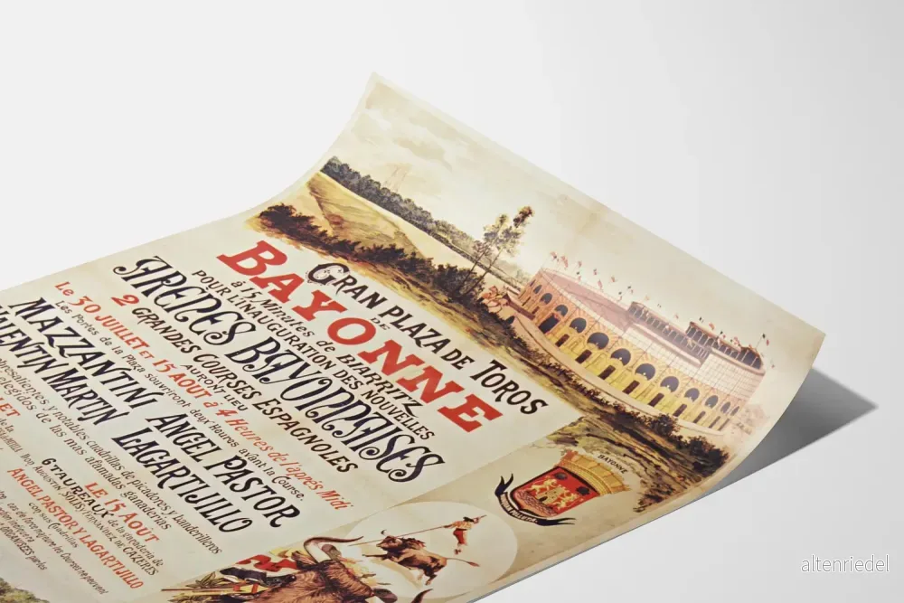 Vintageposter av Gran Plaza de Toros de Bayonne - Bild 3
