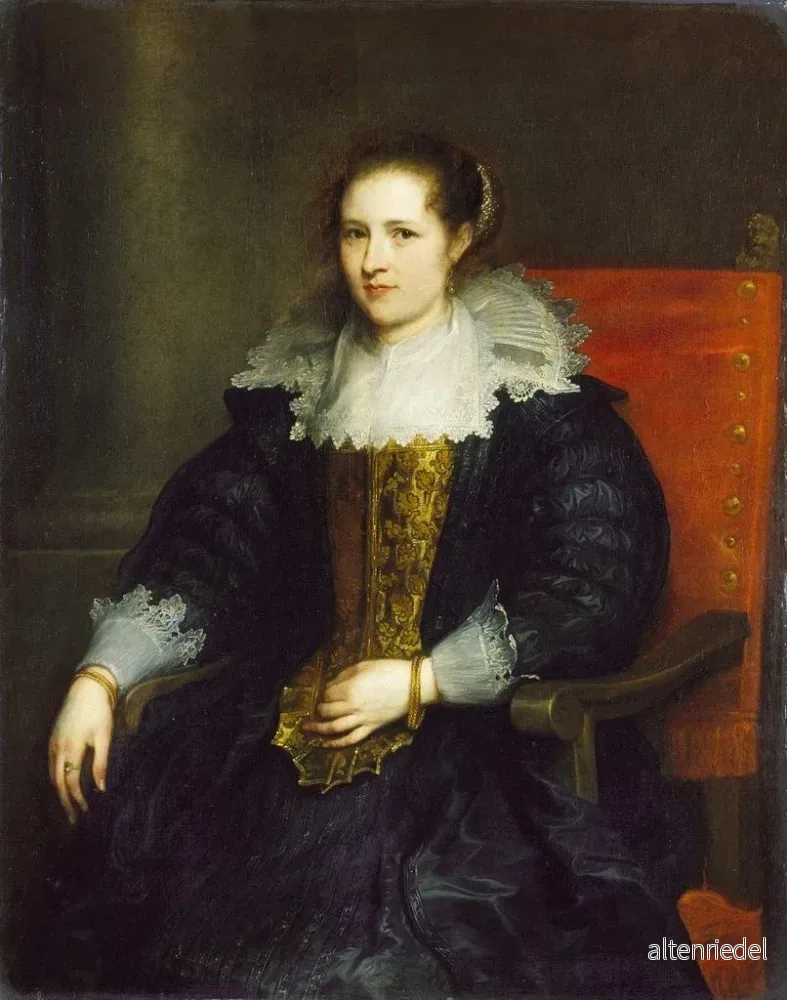 Målning Portrait of Isabella Waerbeke - Antoine van Dyck | Konsttryck - Bild 2