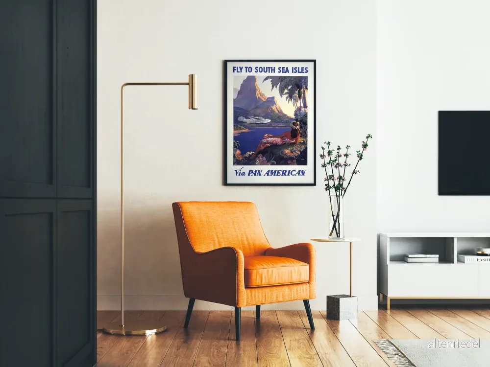 Vintage reseposter av Sydstillareser för Pan American - Bild 2