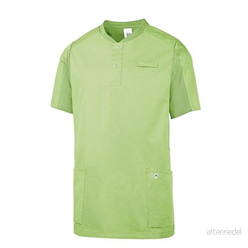 BP 1739-435-78-M unisex bekväm tunika, 1/2 ärmar, pikéinlägg och armlyftsystem, 180,00 g/m² tygblandning, ljusgrön, M 4055301136848