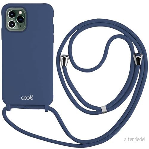 Cool fodral för iPhone 14 Pro slät lanyard Marine 8434847063942