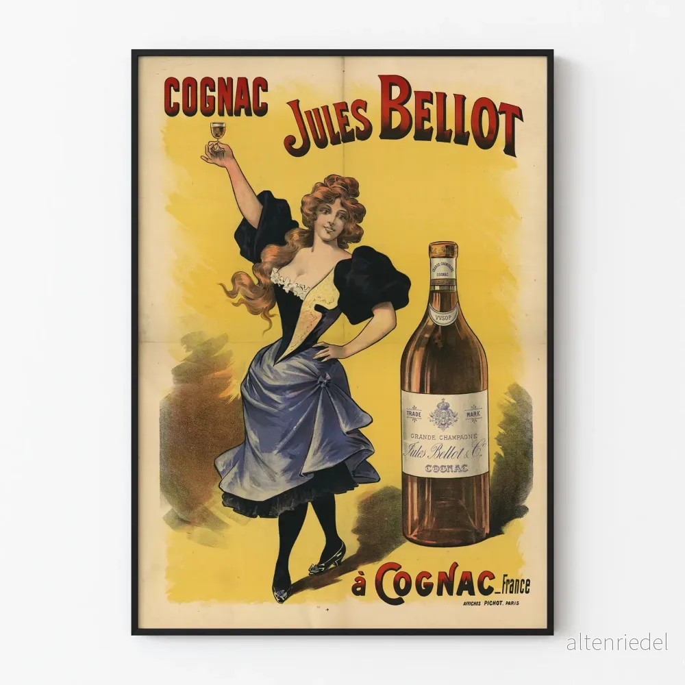 Vintageposter Cognac Jules Bellot i Cognac