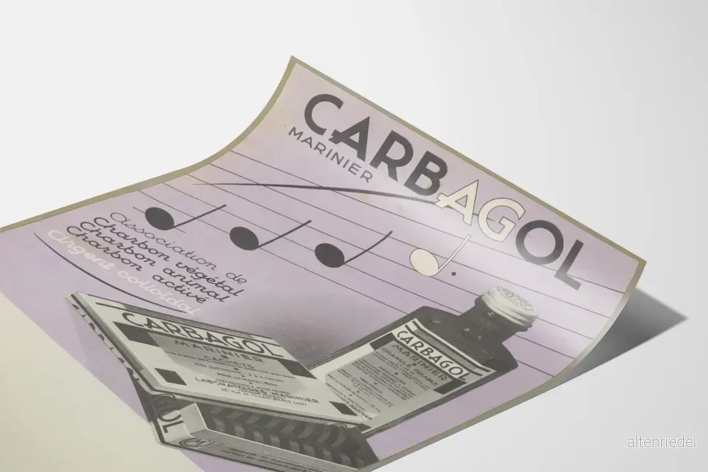 Vintage reklamposter för Carbagol Marinier - Bild 3